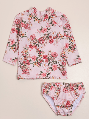 Sofi printed two piece swimsuit with long sleeve UV T shirt