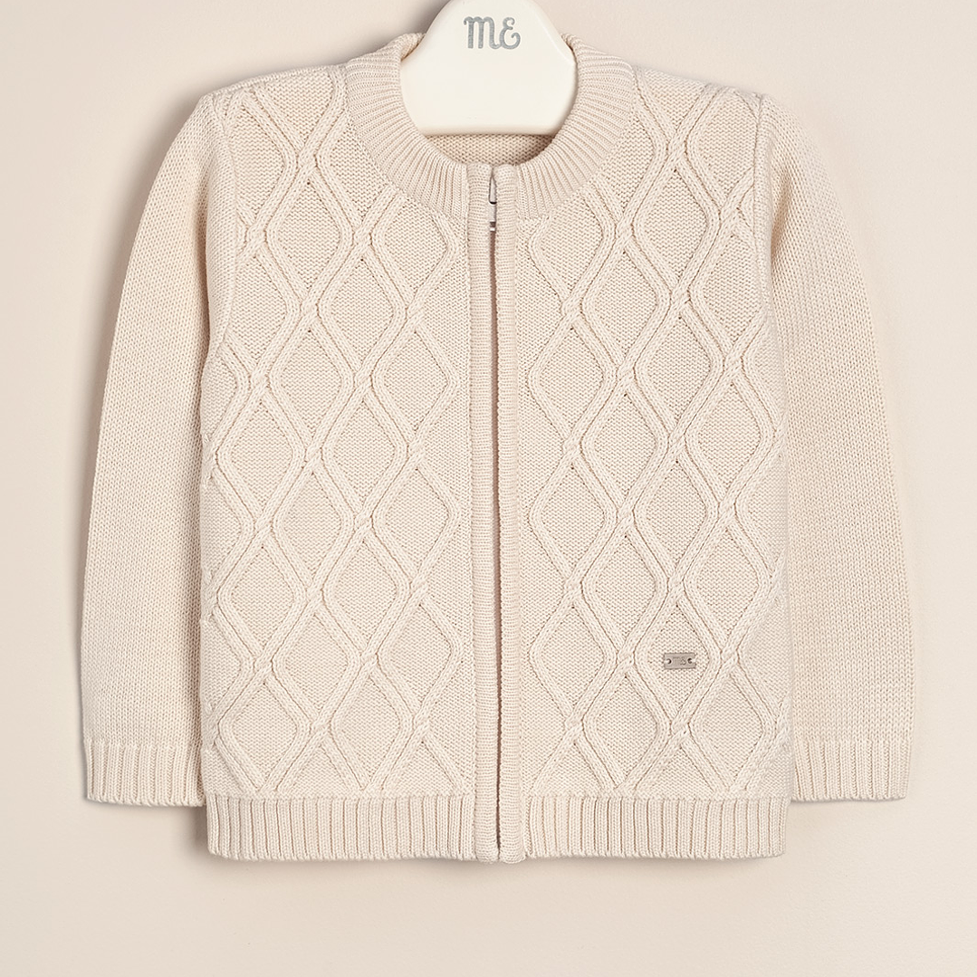 Mick Cotton Cardigan Diamond Shaped and zipper 1