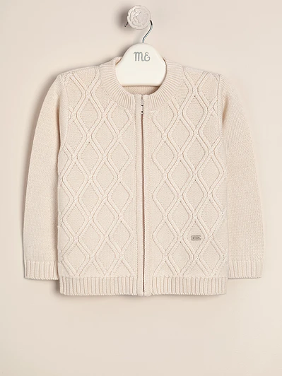 Mick Cotton Cardigan Diamond Shaped and zipper