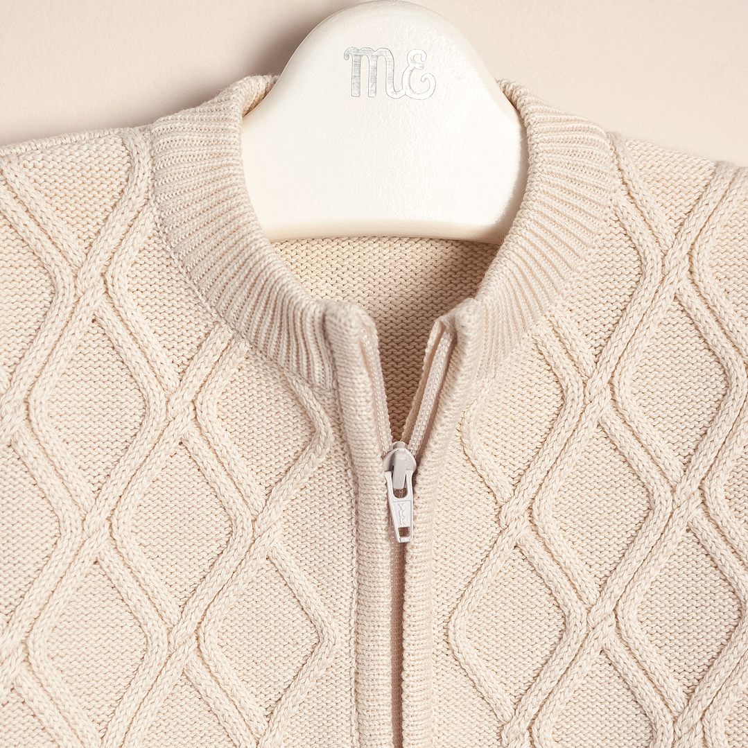 Mick Cotton Cardigan Diamond Shaped and zipper 3