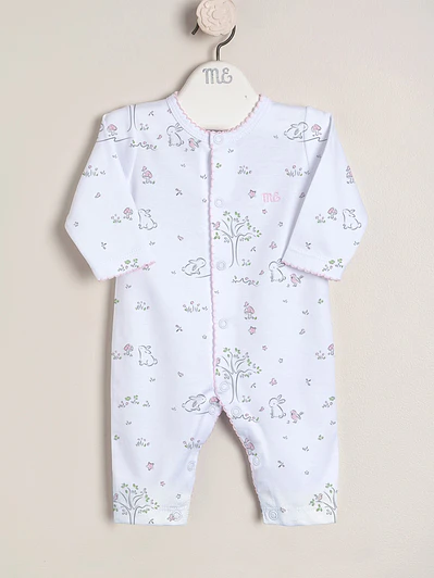 Amis Sleeper Pima Cotton Printed Front opening