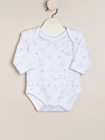 Amis Envelope neck Bodysuit Printed Pima Cotton Printed Cotton with Elastane