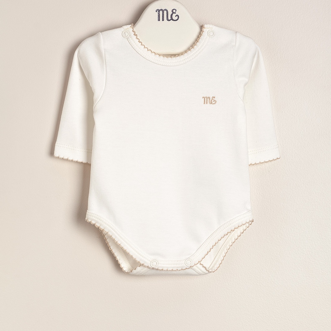 Pima Cotton Basic Long Sleeves Bodysuit 1