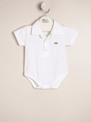 Lucas Bodysuit Cotton Jersey with Polo Collar
