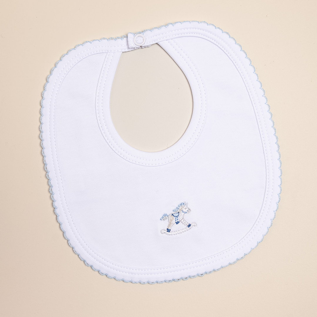Rocking Horse Bib Peruvian Pima Cotton Embroidered Front opening 1