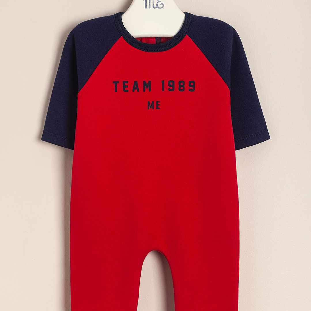 TeamME printed fleece long sleeved jumpsuit 1