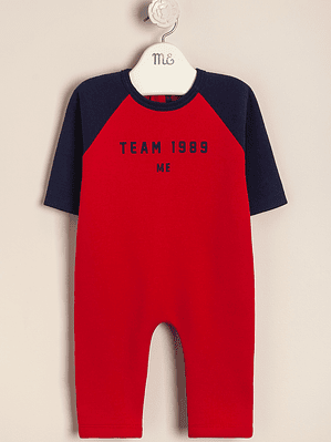 TeamME printed fleece long sleeved jumpsuit