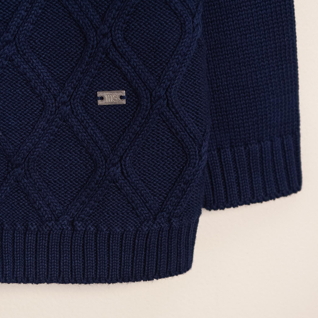 Mick Cotton Cardigan Diamond Shaped and zipper 2