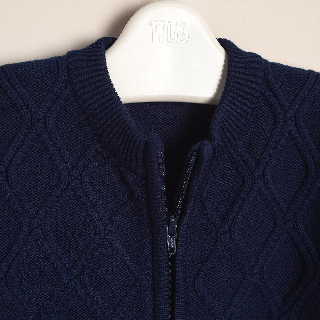 Mick Cotton Cardigan Diamond Shaped and zipper 3