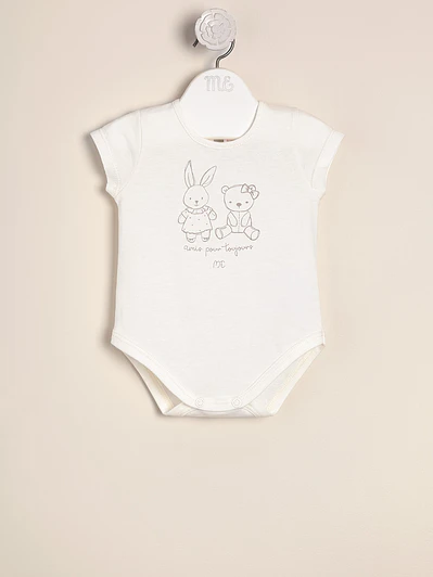 Amis Cotton Printed Bodysuit