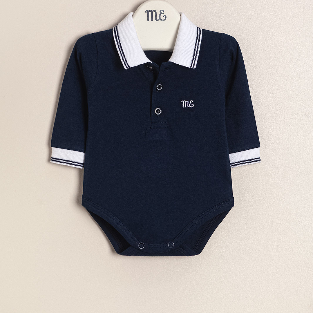 George Polo Cotton Bodysuit with collar 1