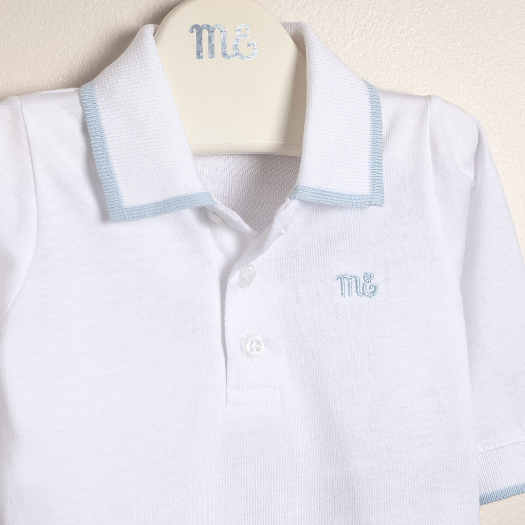 Paul Cotton polo bodysuit with knitted collar and cuffs 2