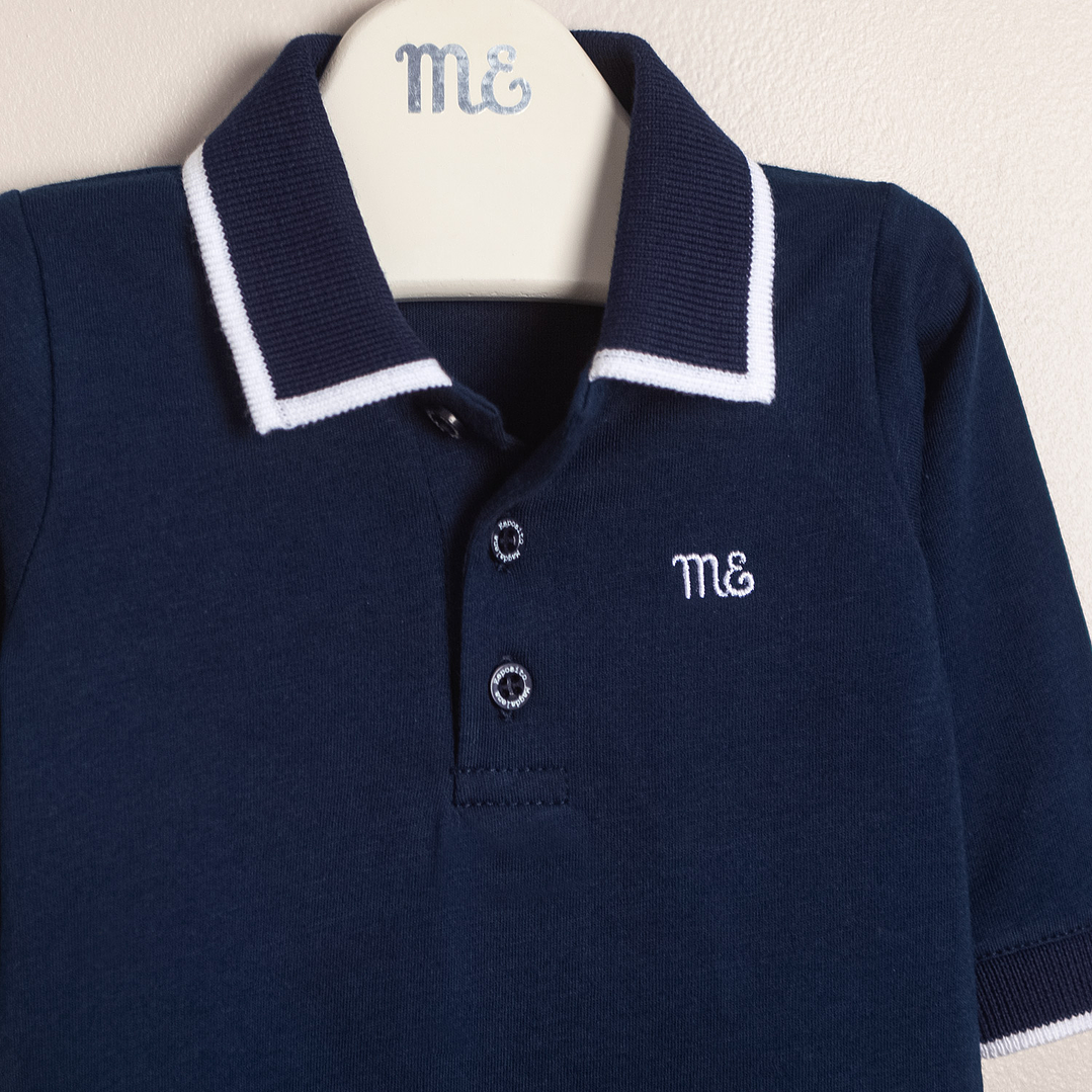 Paul Cotton polo bodysuit with knitted collar and cuffs 3