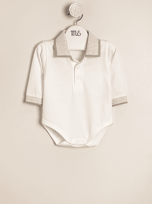 Paul Cotton polo bodysuit with knitted collar and cuffs