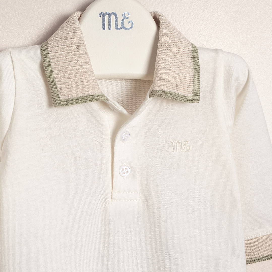 Paul Cotton polo bodysuit with knitted collar and cuffs 3