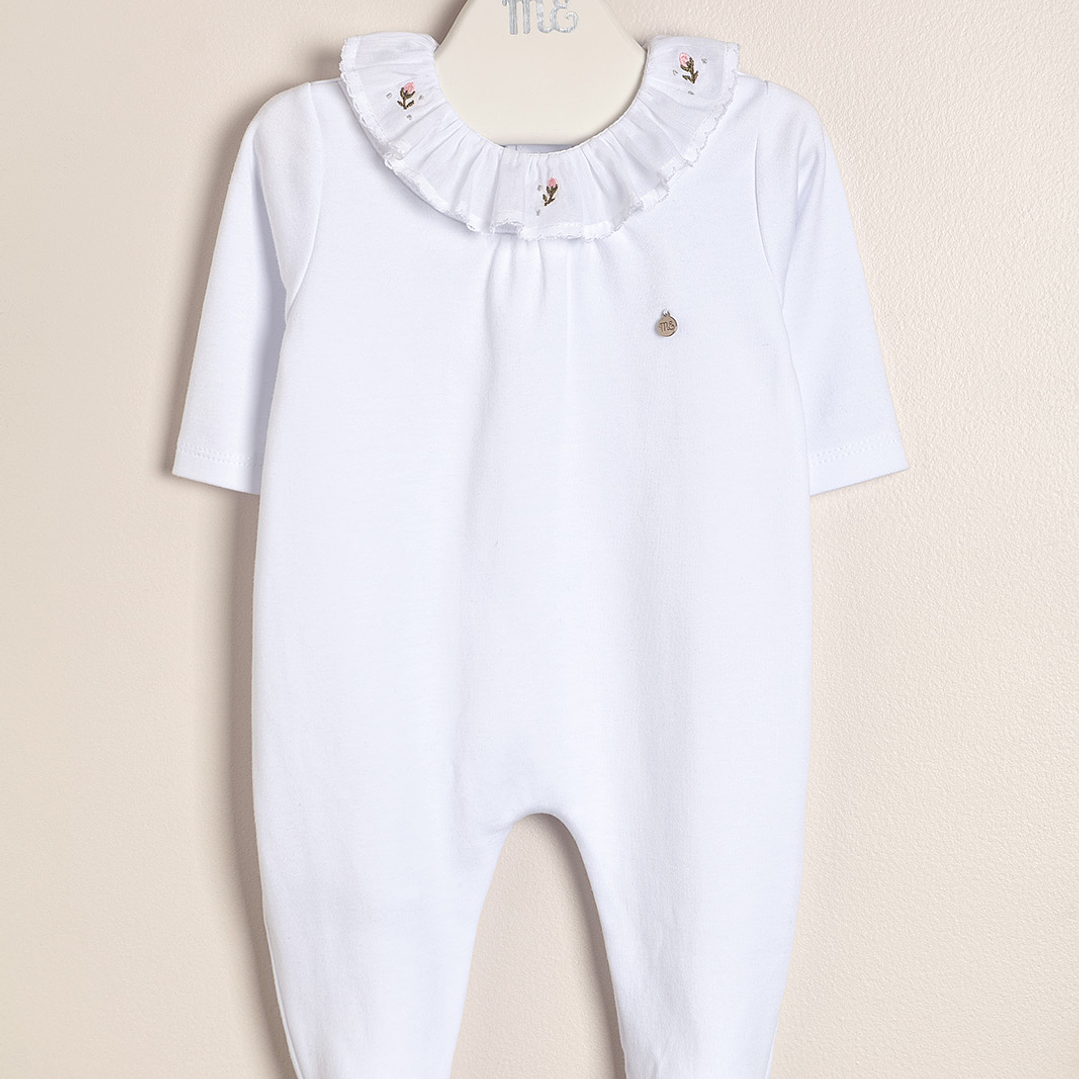 Donna Peruvian pima romper with embroidered collar 1