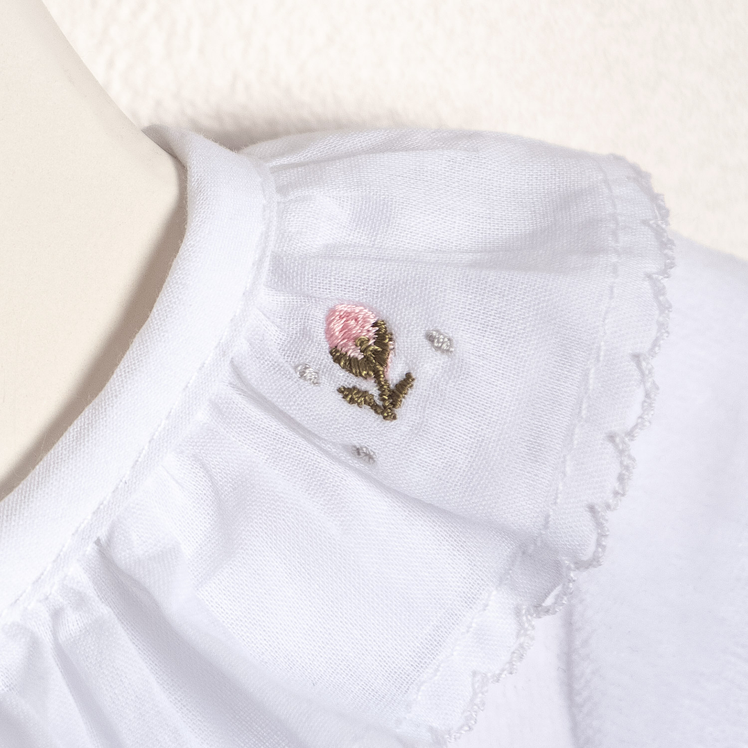 Donna Peruvian pima romper with embroidered collar 2