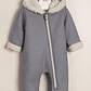 Winther Quilted pramsuit with faux fur - thumbnail 1