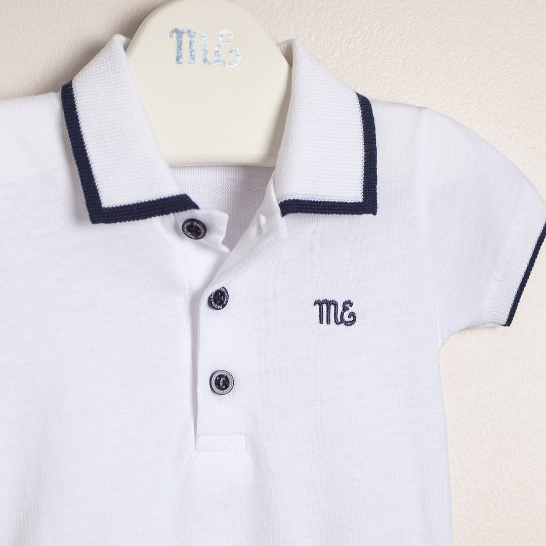 Giorgio Bodysuit Cotton Jersey with Knitted Collar and Cuffs 2