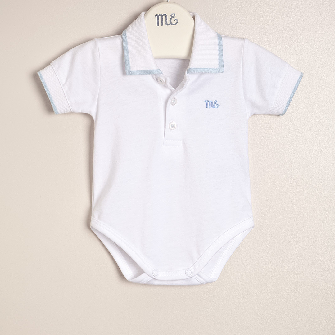 Giorgio Bodysuit Cotton Jersey with Knitted Collar and Cuffs 1