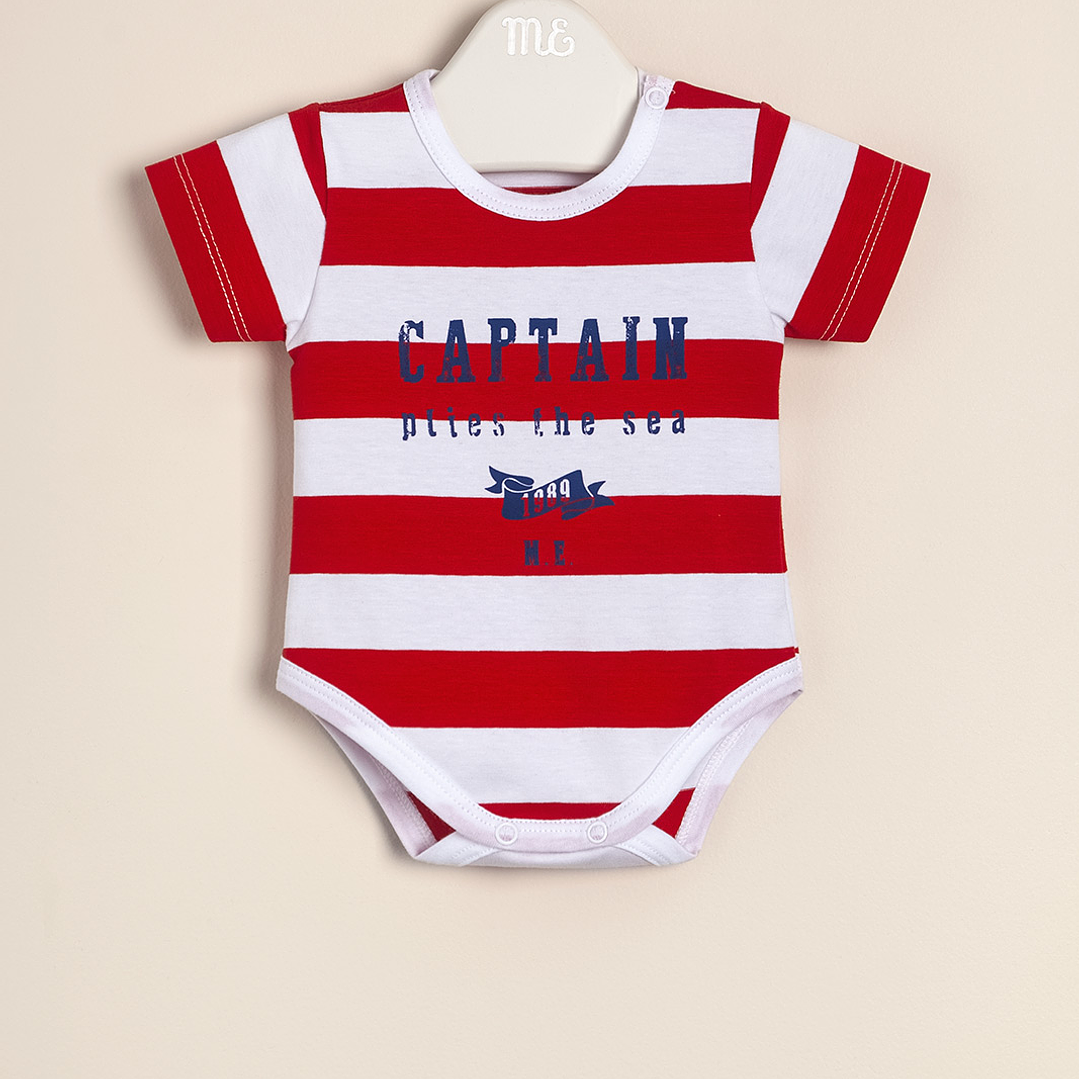 Striped Captain Print Bodysuit 1