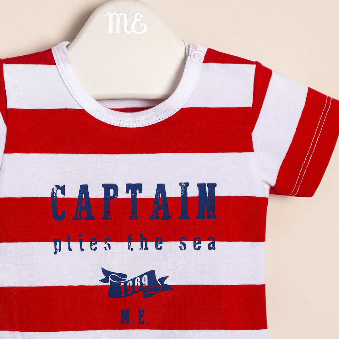 Striped Captain Print Bodysuit 2