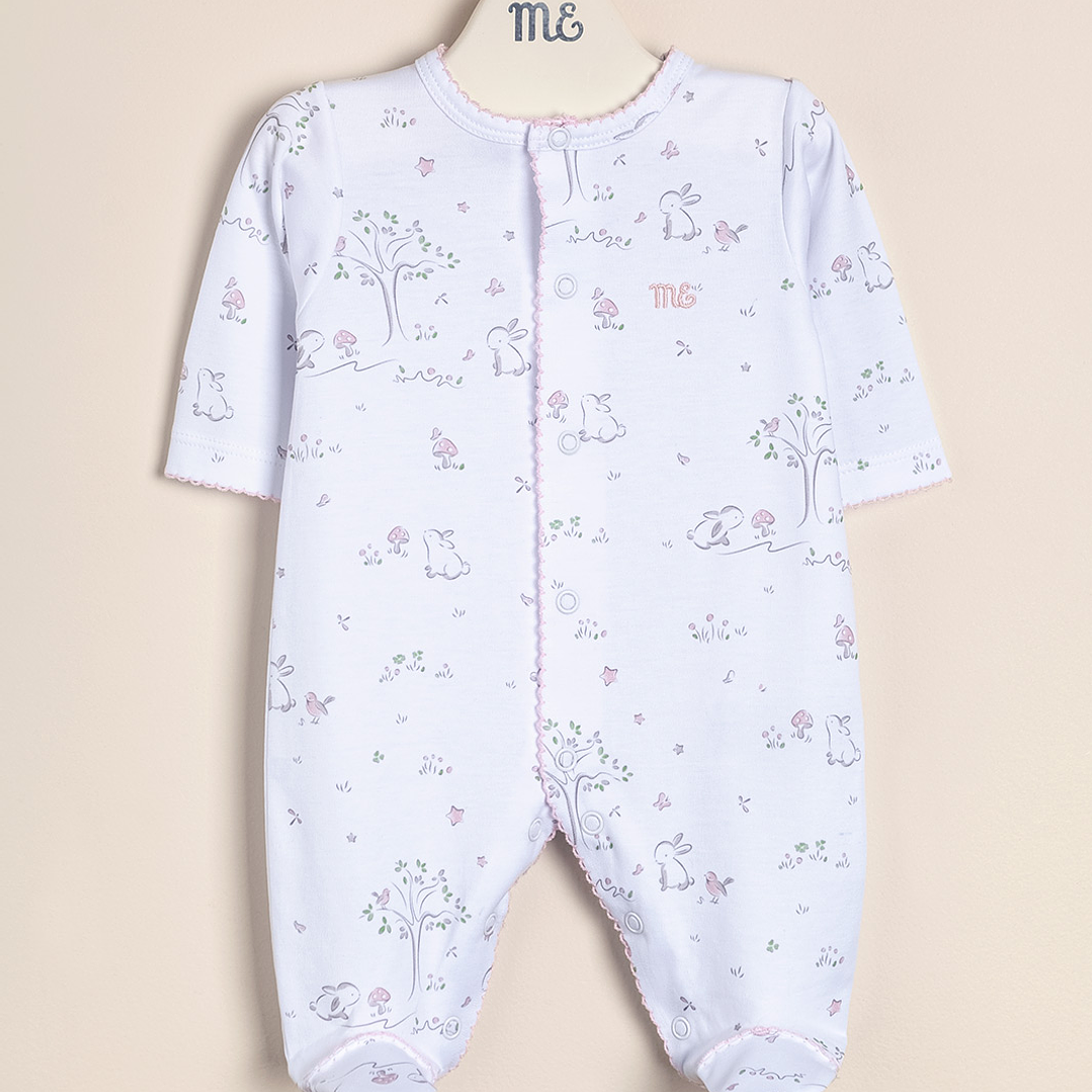 Amis Sleeper Pima Cotton Printed Front opening footed 1