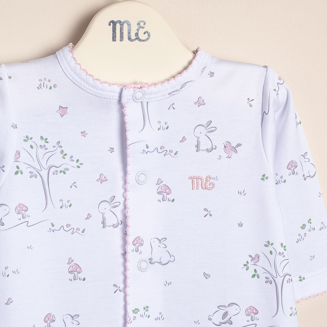 Amis Sleeper Pima Cotton Printed Front opening footed 2