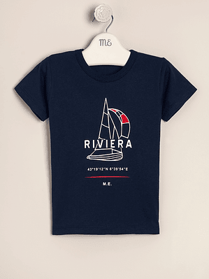 TopRiviera nautical print cotton T shirt