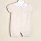 Knitted Bodysuit with embroidered flowers pink - thumbnail 1
