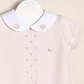 Knitted Bodysuit with embroidered flowers pink - thumbnail 2