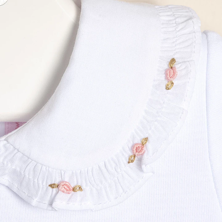 Body Lucile Interlock Embroidered collar roses  3