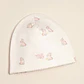 Beanie Hat Beige Pink Rabbits  - thumbnail 1