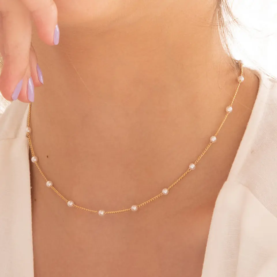 Cadena Choker Perlas 2