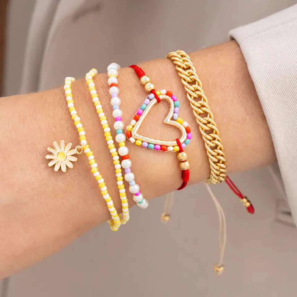 Set pulseras Tejidas Love Colors 1