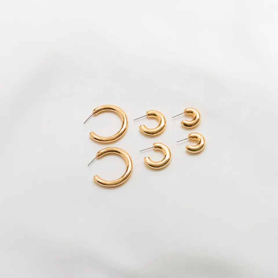 Set Argollas Oro 1