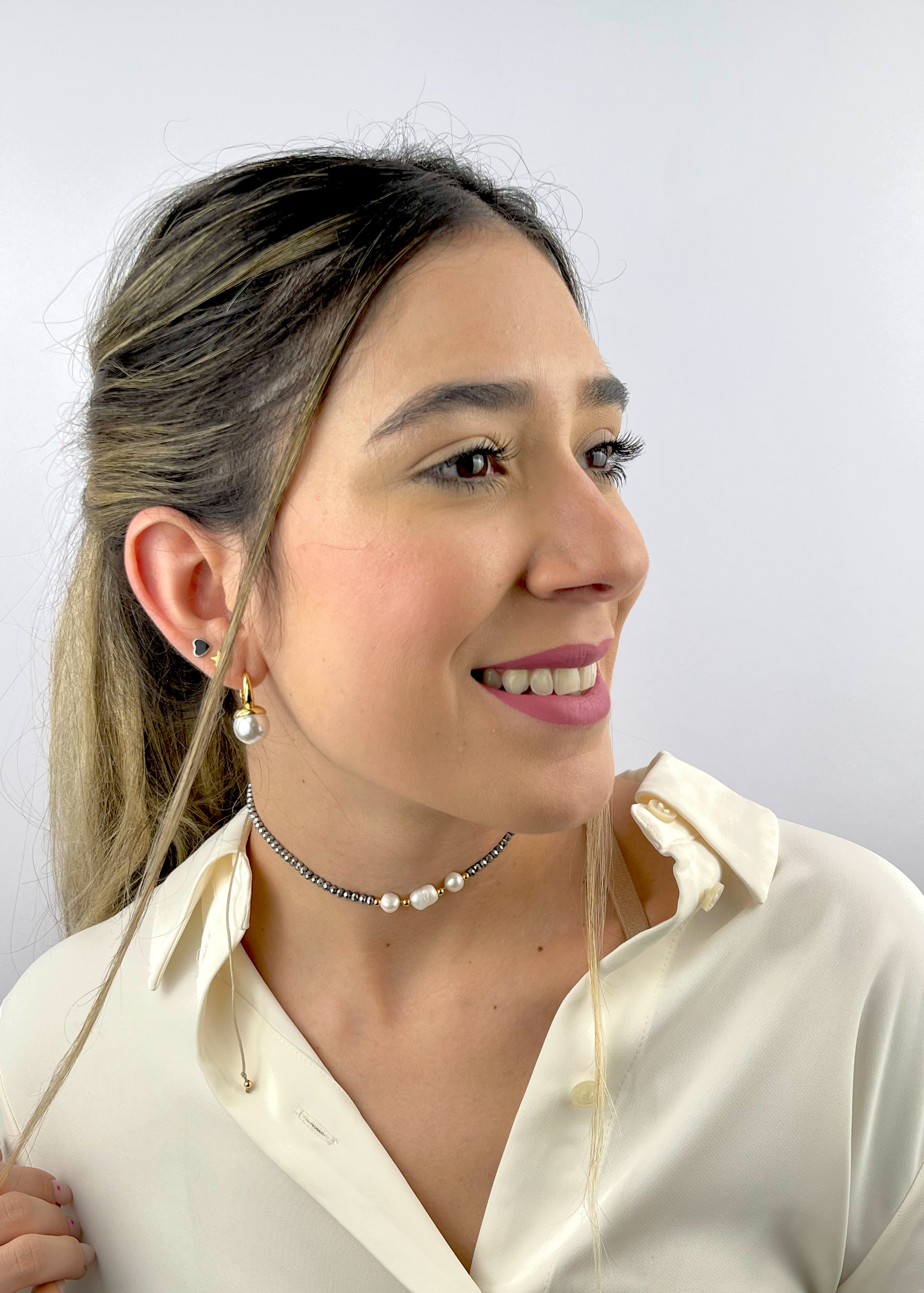 Collar Cristal Gris