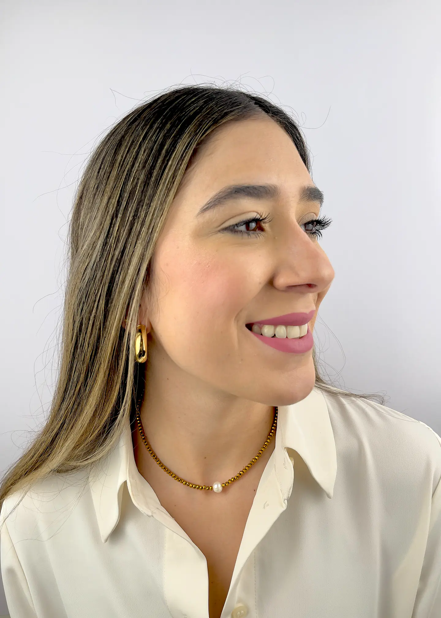 Collar Cristal Bronce 3