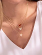 Set Cadena + Aros Corazon rojo - Miniatura 2