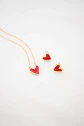 Set Cadena + Aros Corazon rojo - Miniatura 1