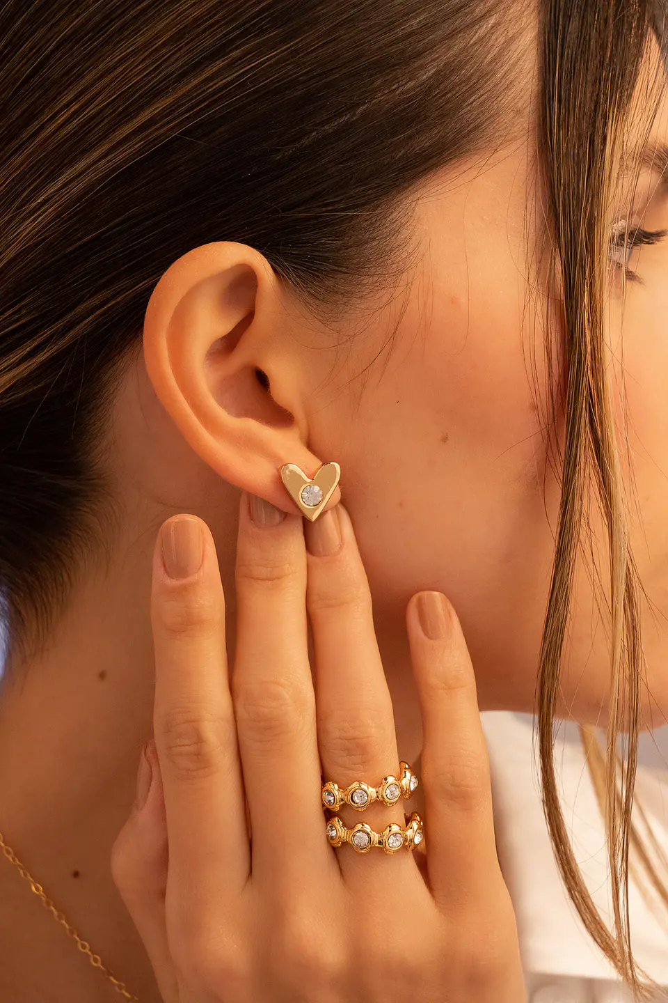 Set Collar + Aretes Cristales 3