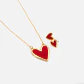 Set Cadena + Aros Corazon rojo M - Miniatura 1