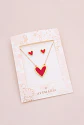Set Cadena + Aros Corazon rojo M - Miniatura 2