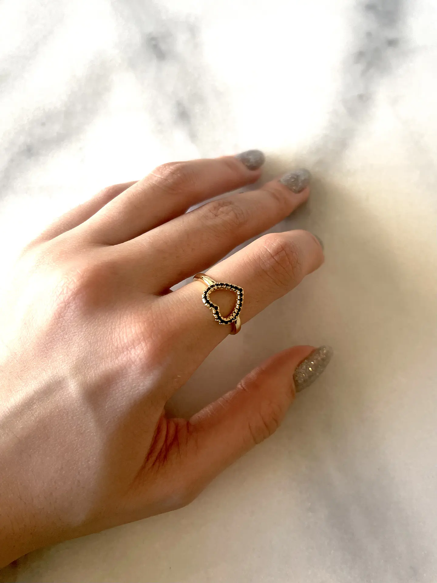 Anillo Corazon Negro 1