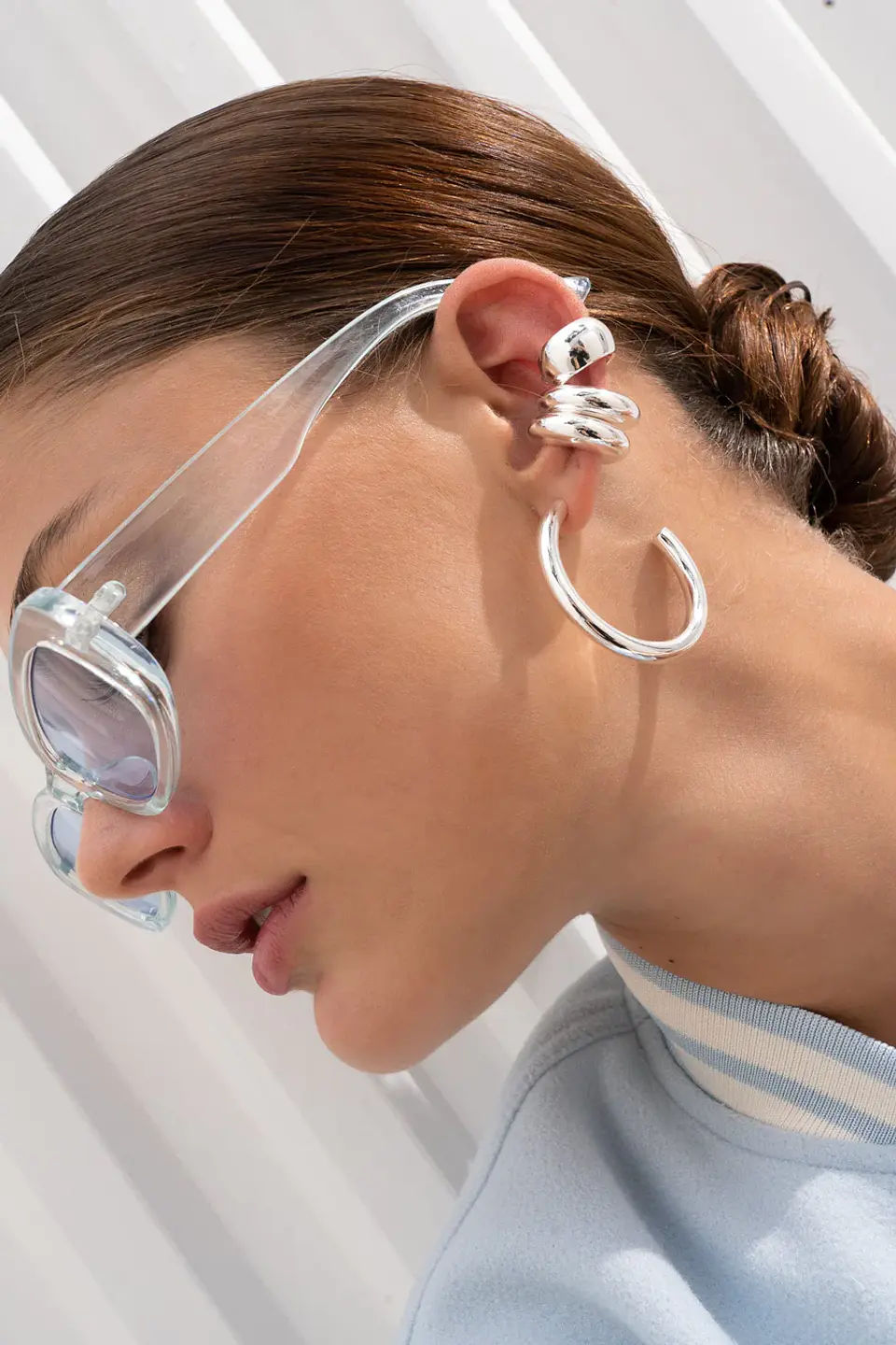 Earcuff Plateado 3