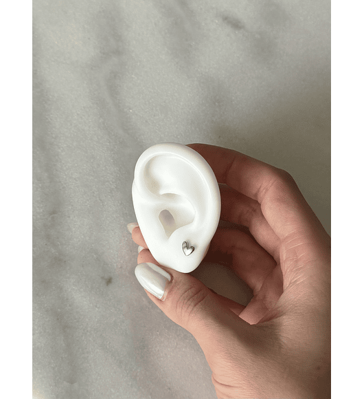 Aros Corazon Plateado