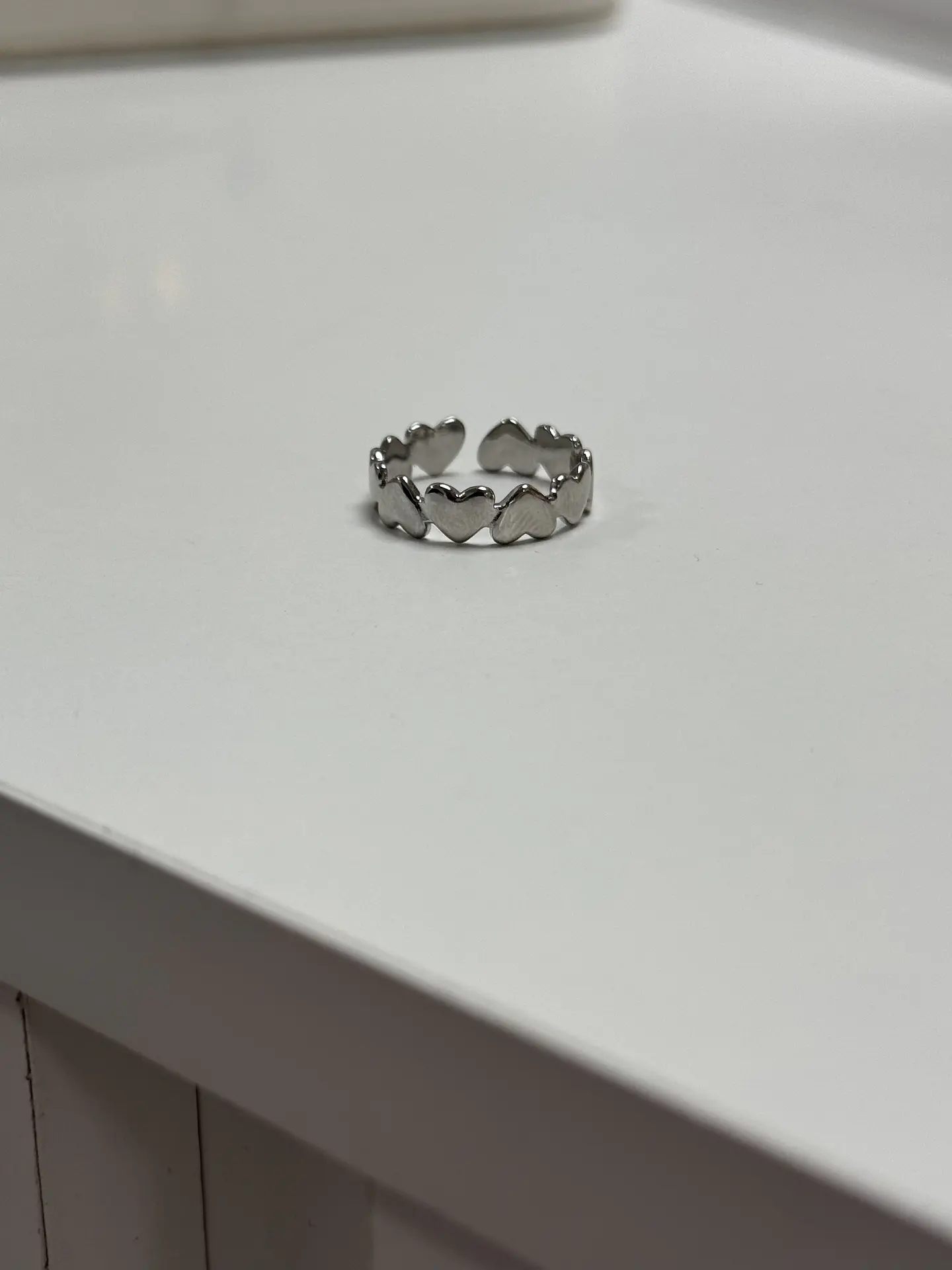 Anillo Corazones Plata 3