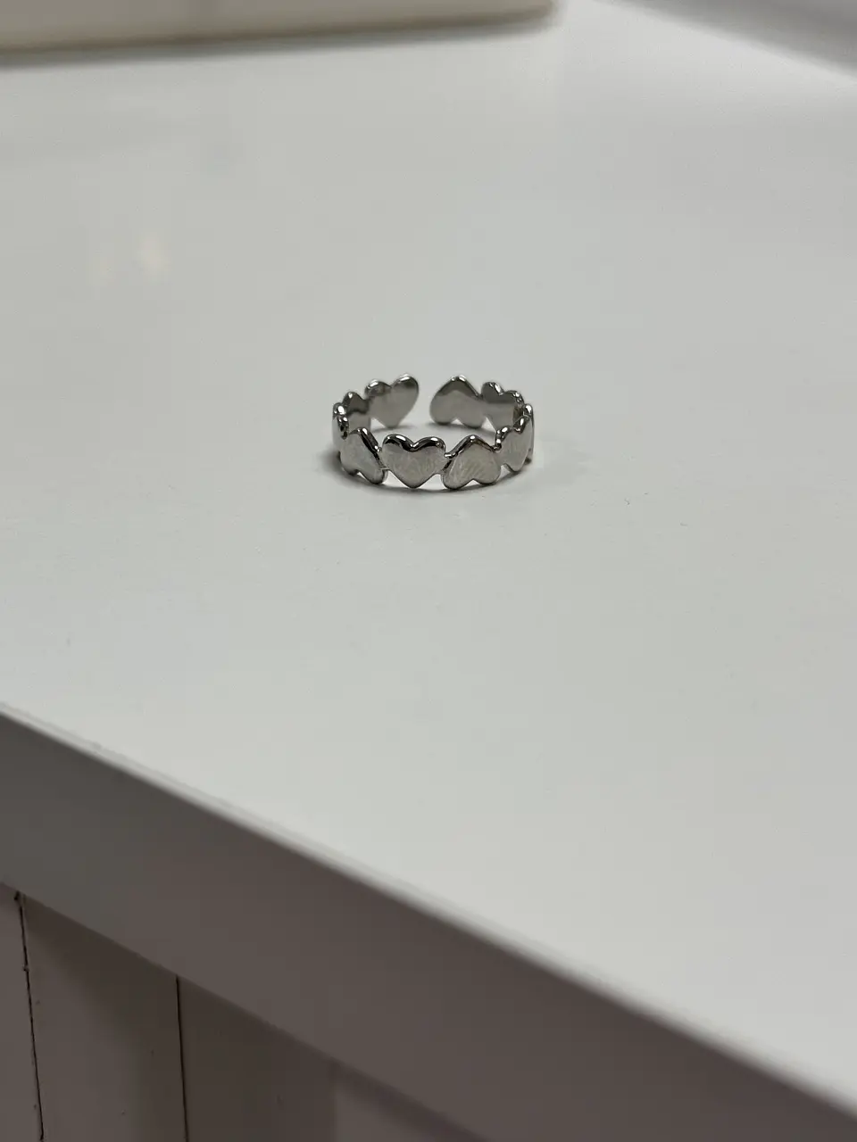 Anillo Corazones Plata 3