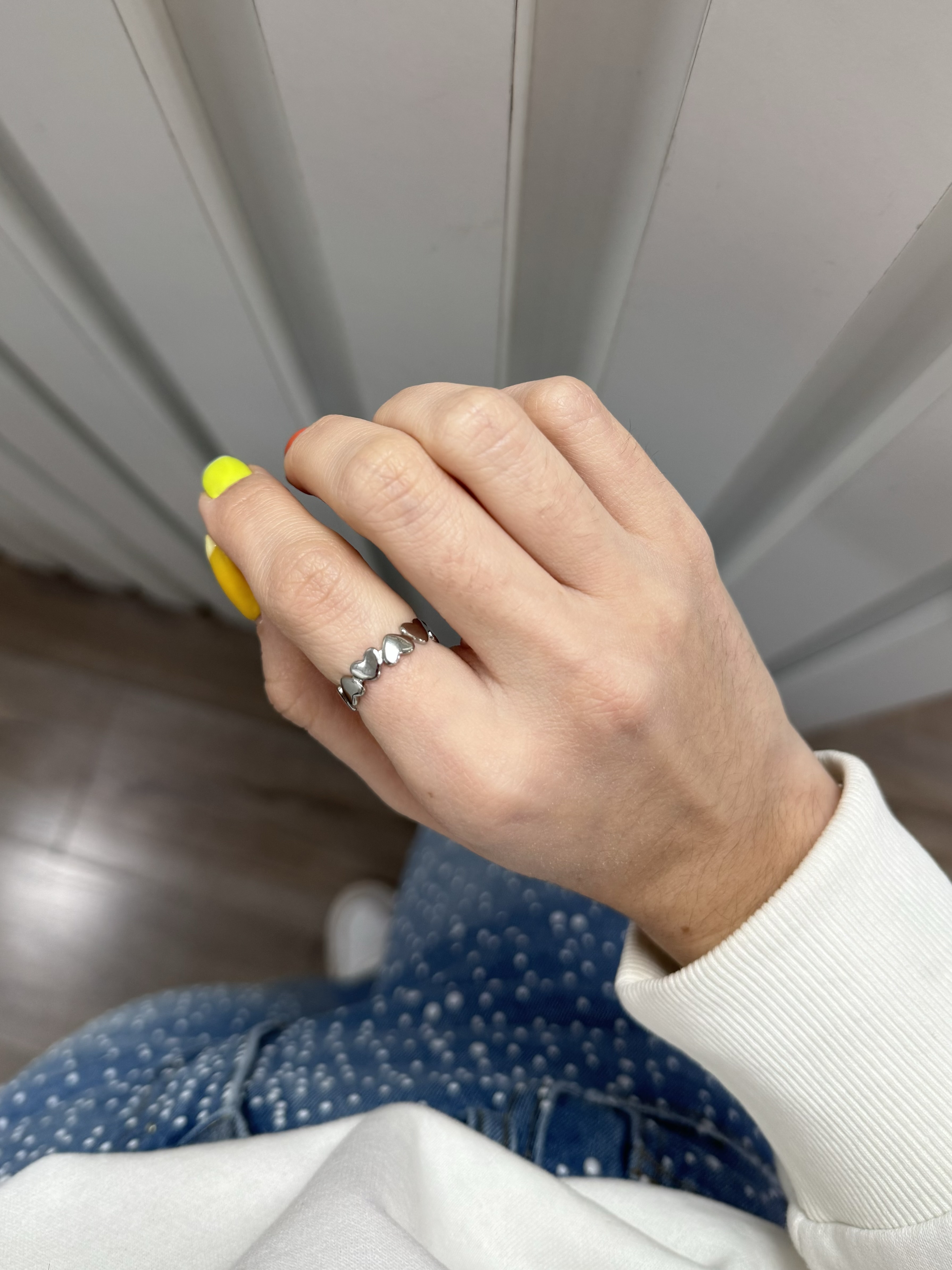 Anillo Corazones Plata