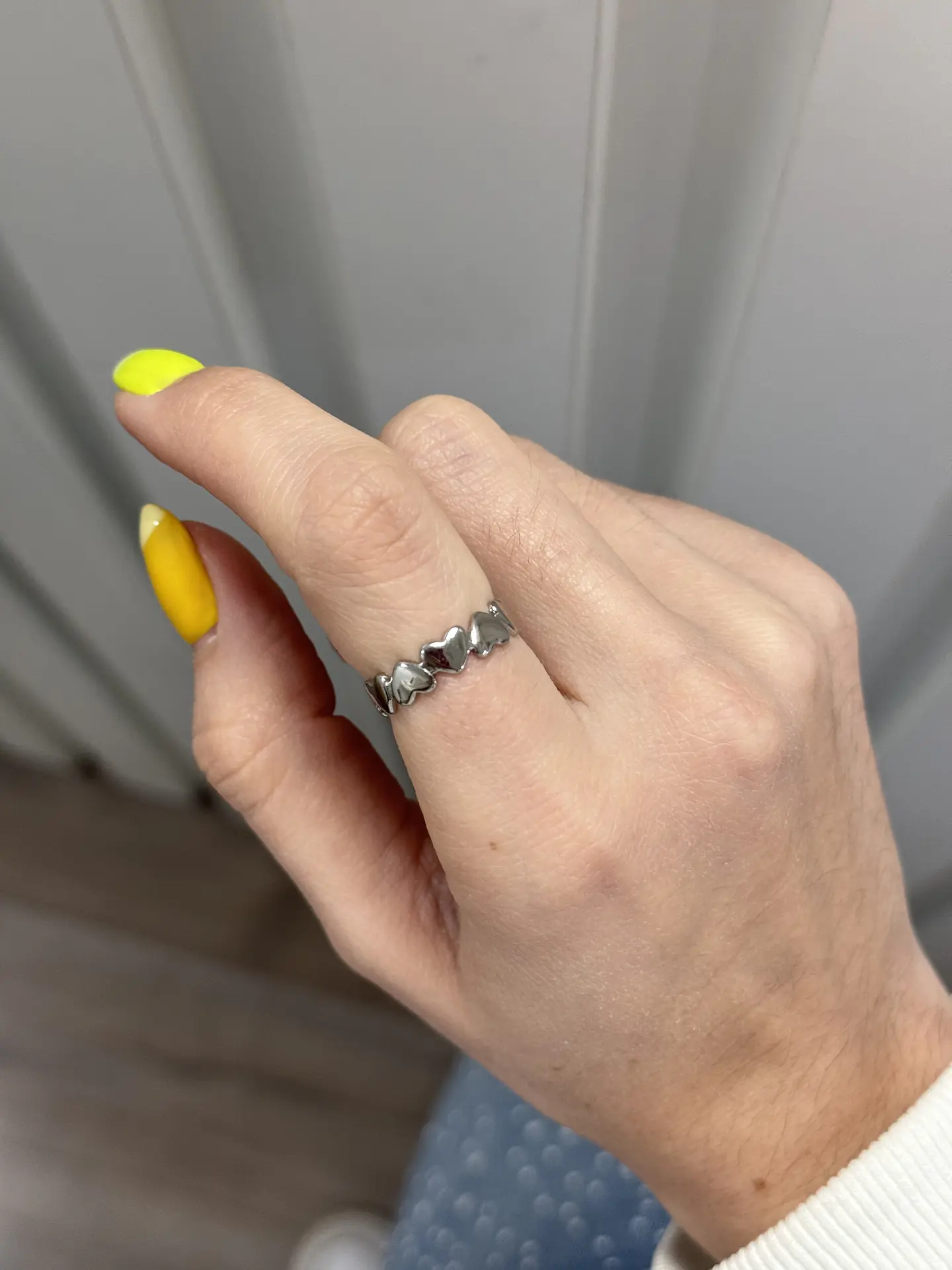 Anillo Corazones Plata 2